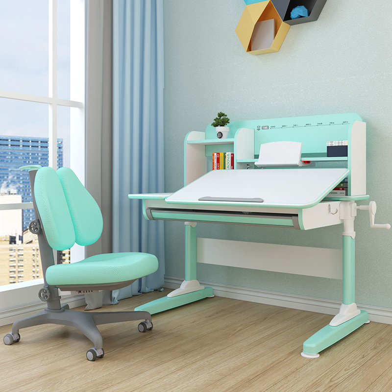 公益新秀10003学习桌马卡龙青色